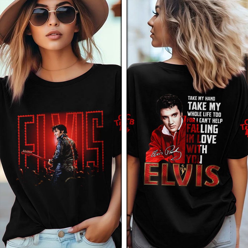 Elvis Presley 3D All Over Print Hoodie , Sweatshirt T-Shirt – Gift for Women – Christmas Gift