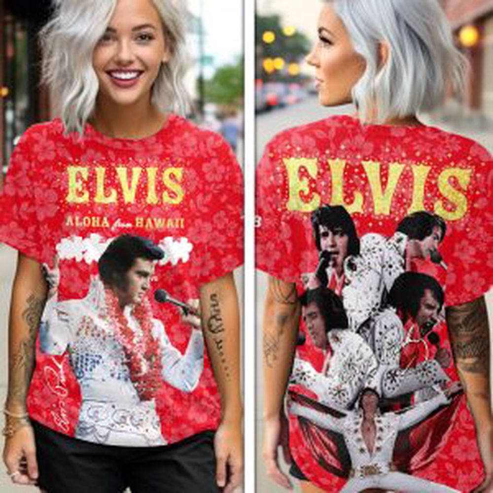 Elvis Presley 3D All Over Print Hoodie , Sweatshirt T-Shirt – Gift for Women – Christmas Gift