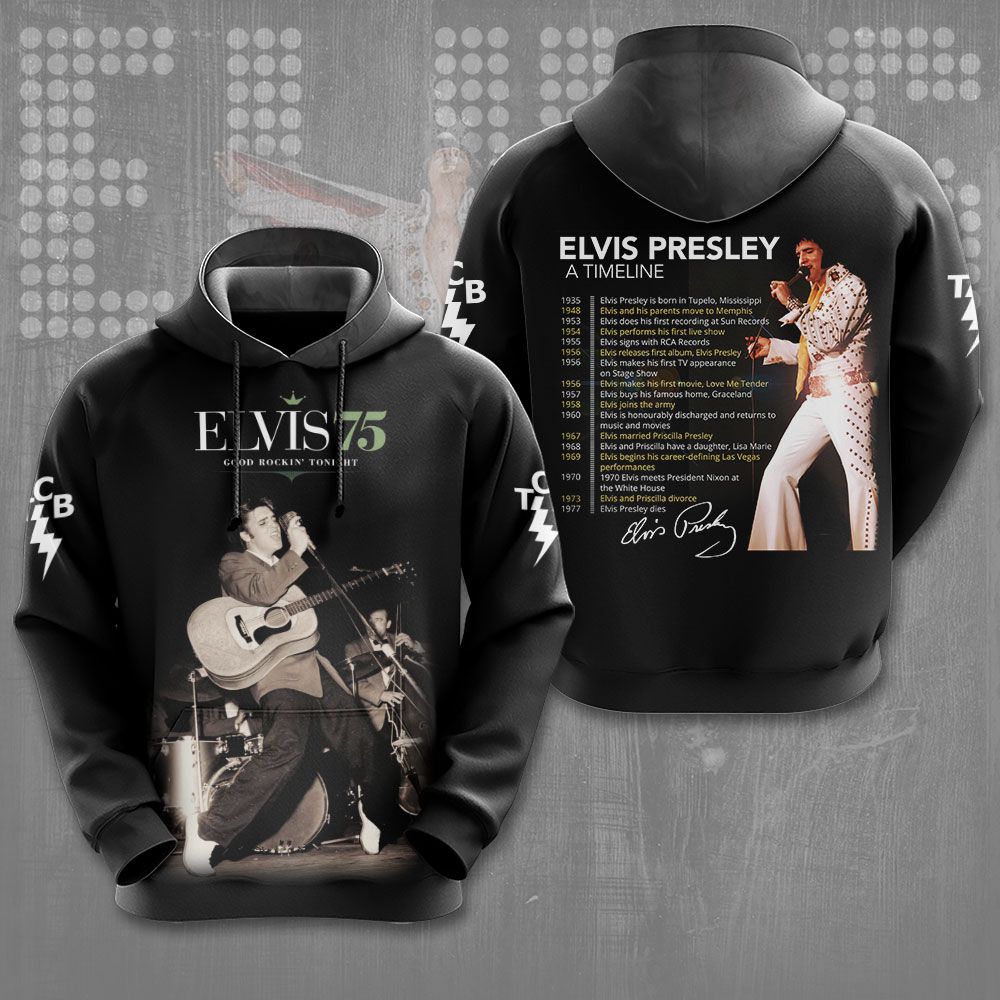 Elvis Presley 3D All Over Print Hoodie , Sweatshirt T-Shirt – Gift for Women – Christmas Gift
