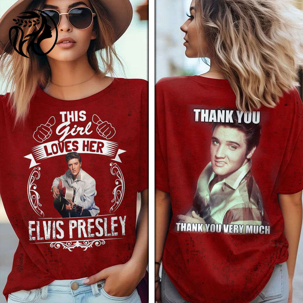 Elvis Presley 3D All Over Print Hoodie , Sweatshirt T-Shirt – Gift for Women – Christmas Gift