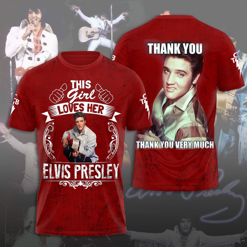 Elvis Presley 3D All Over Print Hoodie , Sweatshirt T-Shirt – Gift for Women – Christmas Gift