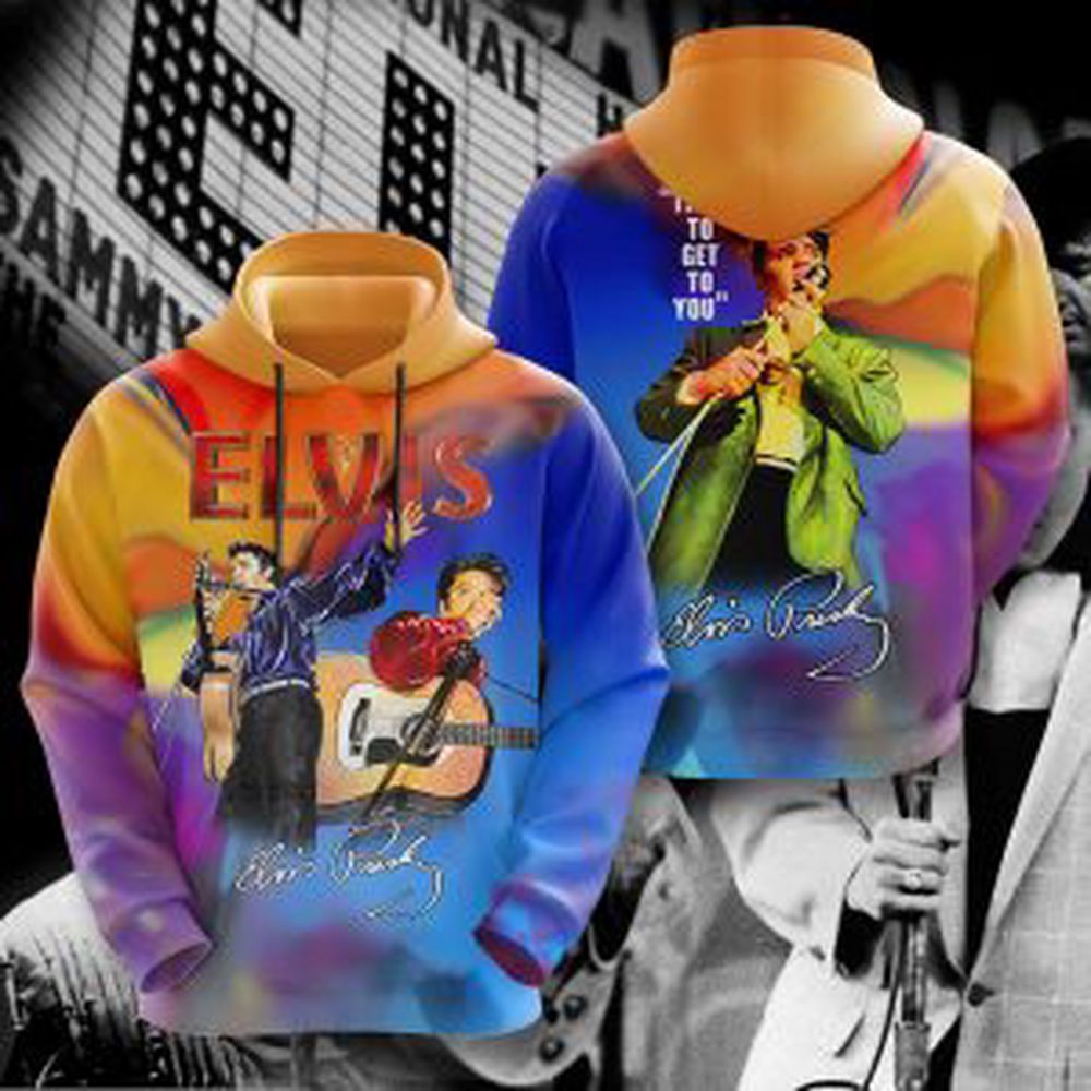 Elvis Presley 3D All Over Print Hoodie , Sweatshirt T-Shirt – Gift for Women – Christmas Gift