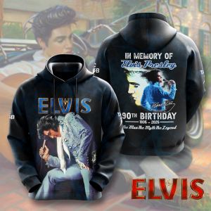 Elvis Presley 3D All Over Print Hoodie , Sweatshirt T-Shirt – Gift for Women – Christmas Gift