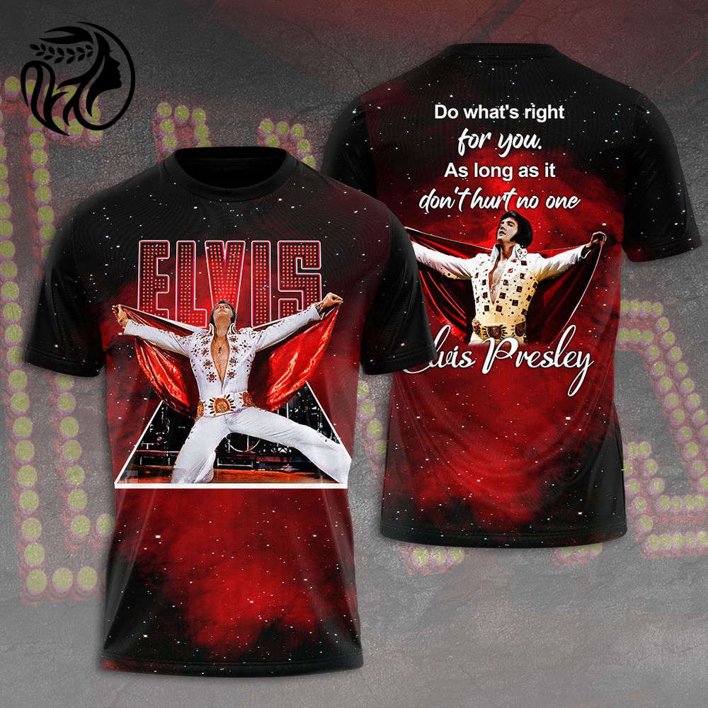 Elvis Presley 3D All Over Print Hoodie , Sweatshirt T-Shirt – Gift for Women – Christmas Gift