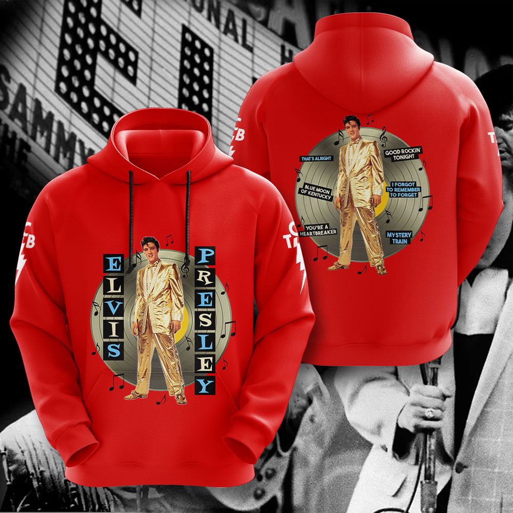 Elvis Presley 3D All Over Print Hoodie , Sweatshirt T-Shirt – Gift for Women Men – Christmas Gift