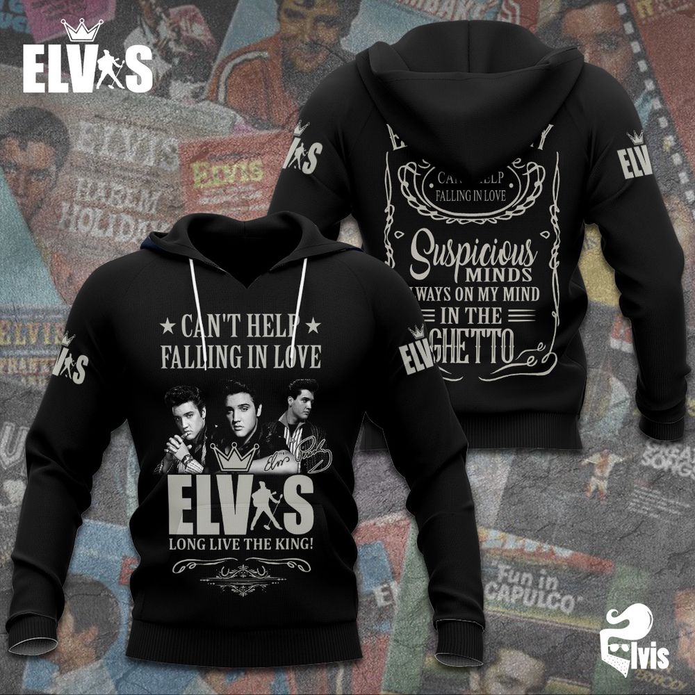 Elvis Presley 3D All Over Print Hoodie , Sweatshirt T-Shirt – Gift for Women Men – Christmas Gift