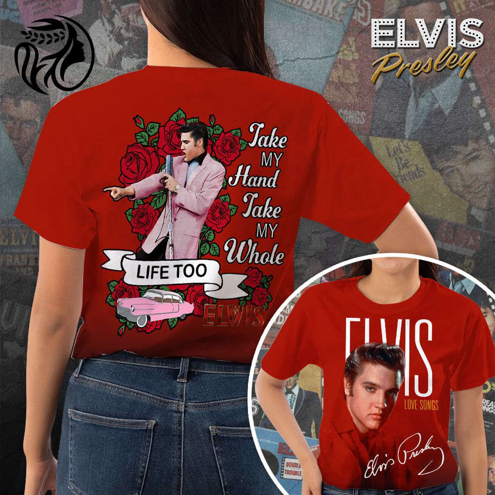 Elvis Presley 3D All Over Print Hoodie , Sweatshirt T-Shirt – Gift for Women Men – Christmas Gift