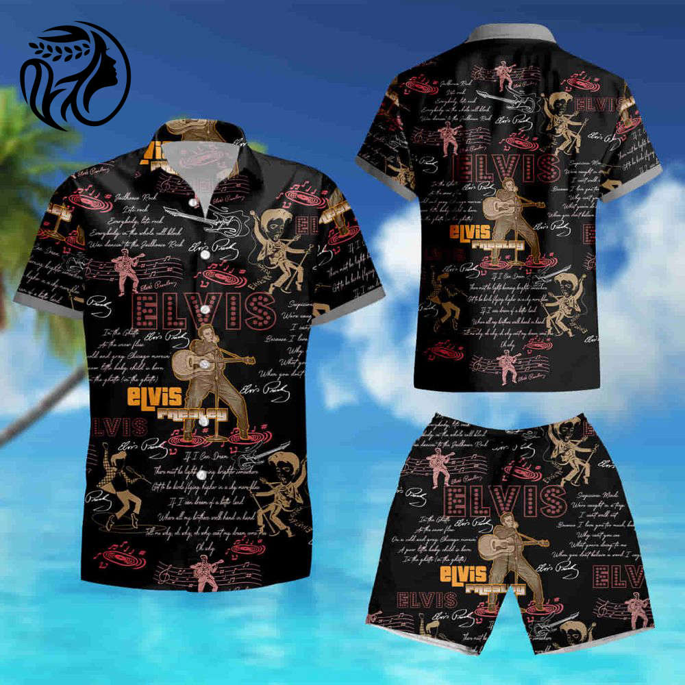 Elvis Presley All Over Printed Hawaiian Shirt Maria summer shirt