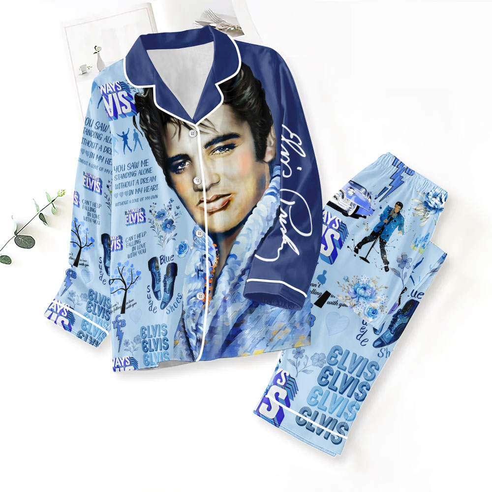 Elvis Presley Button Down Pajamas Set –  ANHNV 2088