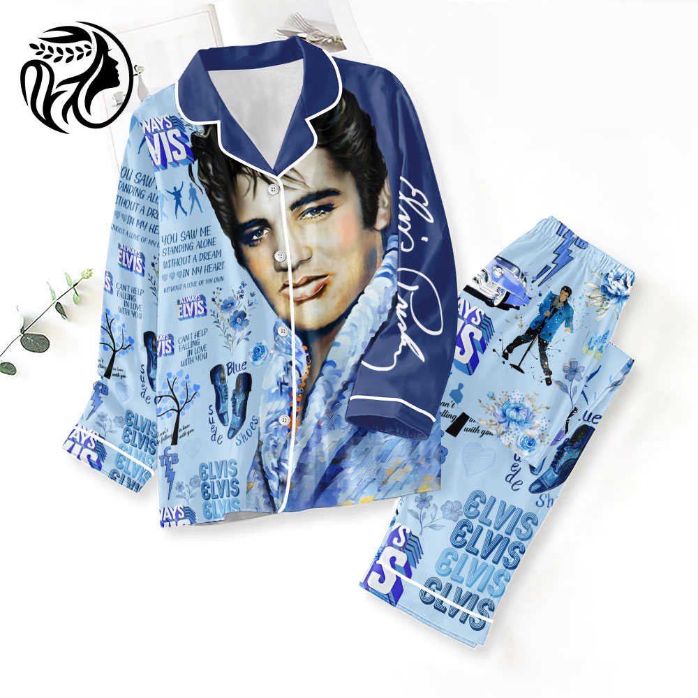 Elvis Presley Button Down Pajamas Set –  ANHNV 2088