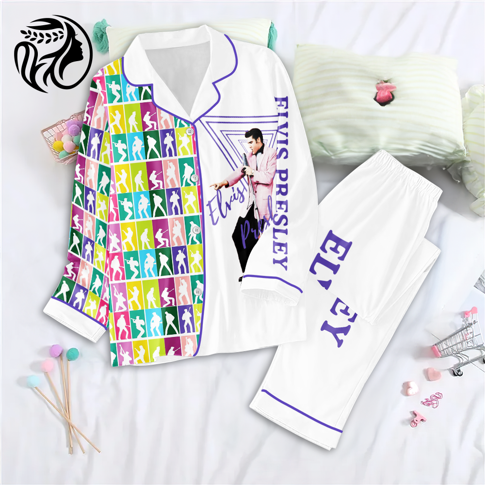 Elvis Presley Button Down Pajamas Set –  NGHIAVT 0861
