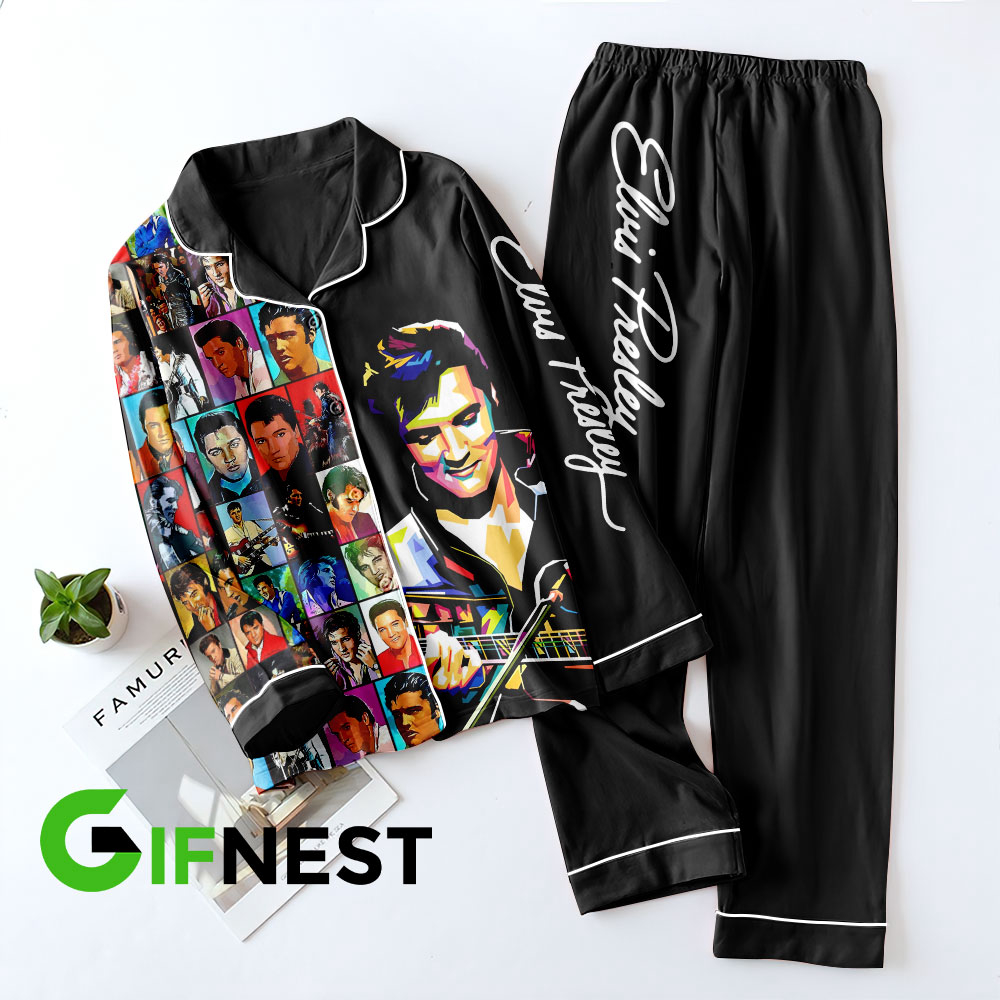 Elvis Presley Button Down Pajamas Set –  VANDH 1099