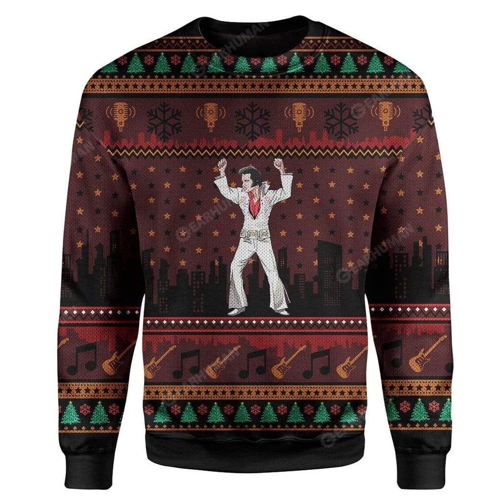 Elvis Presley For Fan Ugly Christmas Sweater, All Over Print Sweatshirt