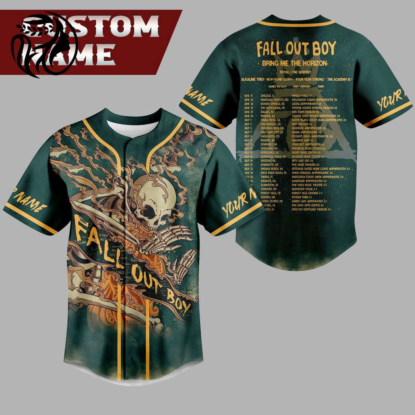 Fall Out Boy Baseball Jersey For Men Women And Kids Gift