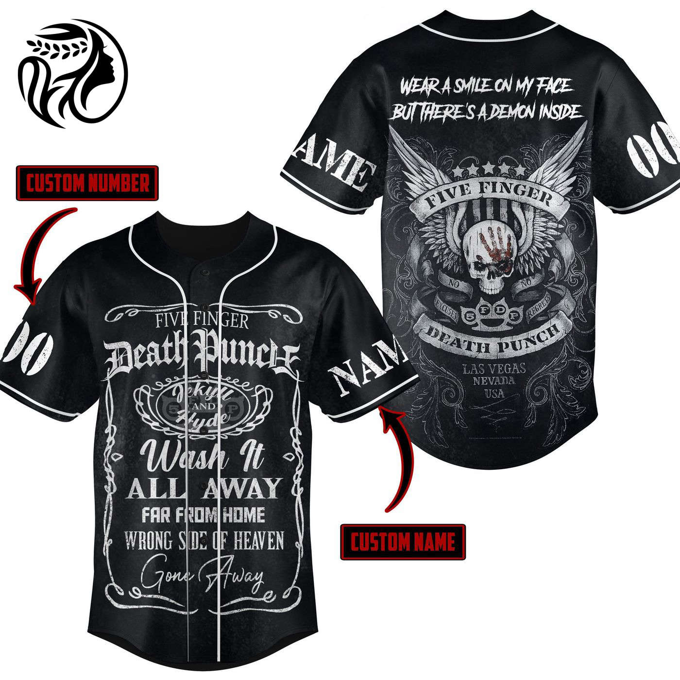 Five Finger Death Punch Baseball Jersey For Men Women And Kids Gift