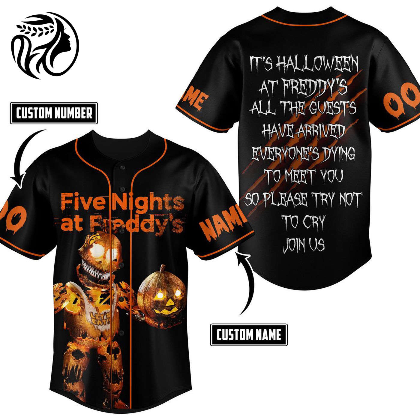 Five Night At Freddy Baseball Jersey For Men Women And Kids Gift