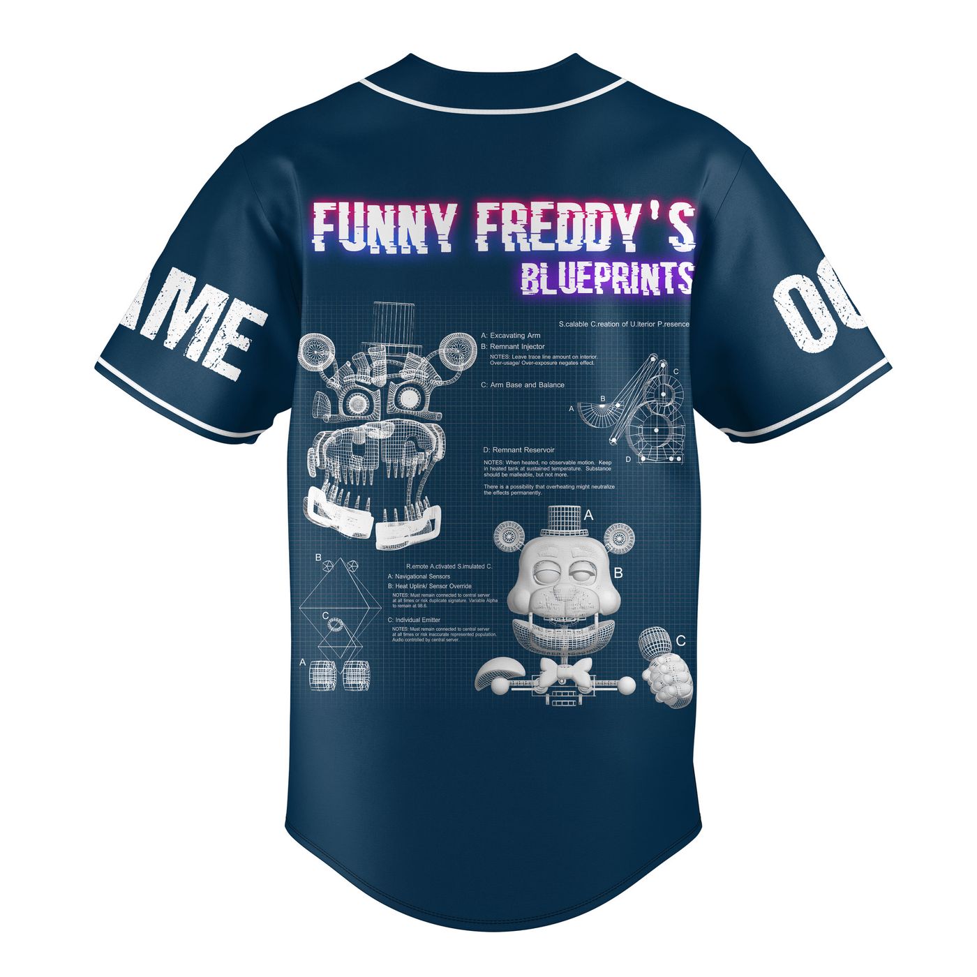Five Night At Freddy Baseball Jersey For Men Women And Kids Gift Five Night At Freddy Baseball Jersey For Men Women And Kids Gift