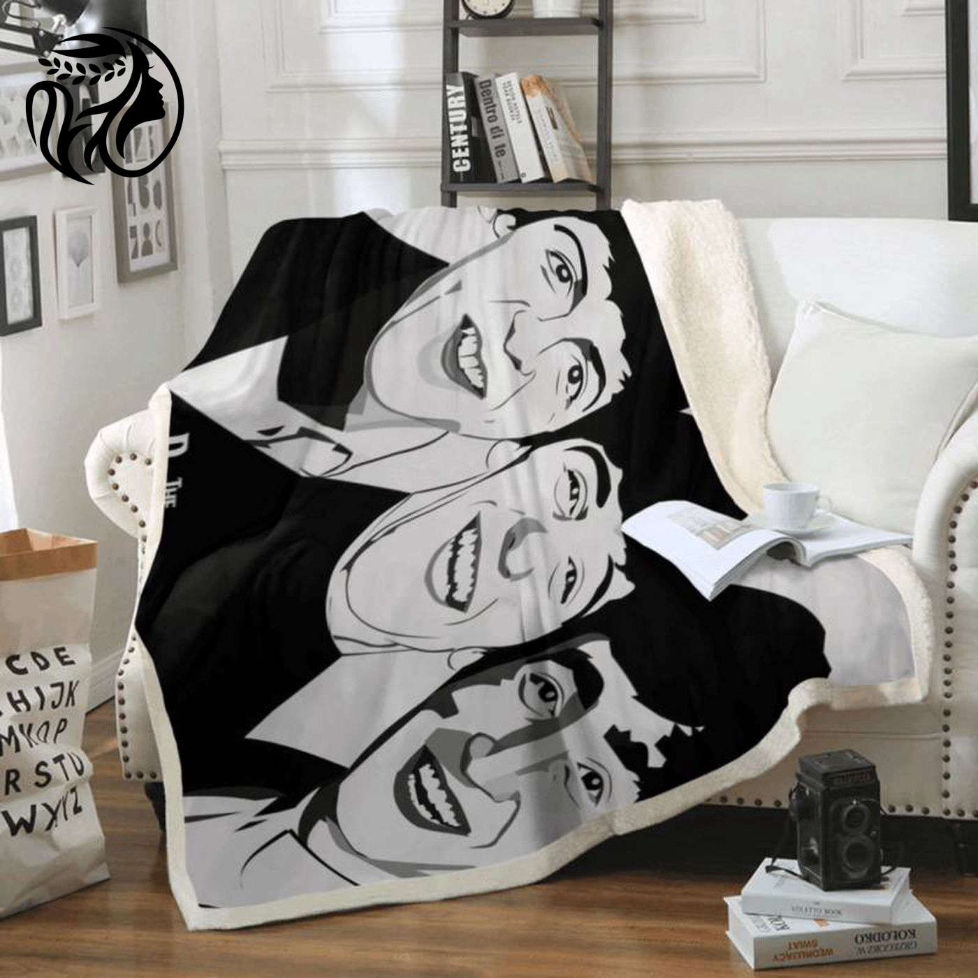 The Beatles Fans Fleece Blanket: Flat Vector Band Merchandise for Cozy Comfort