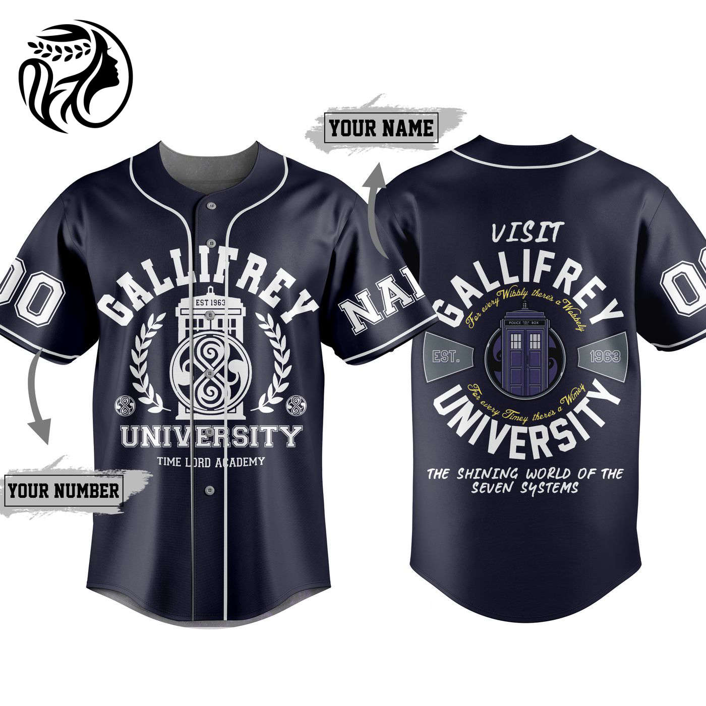 Gallifrey University Baseball Jersey For Men Women And Kids Gift