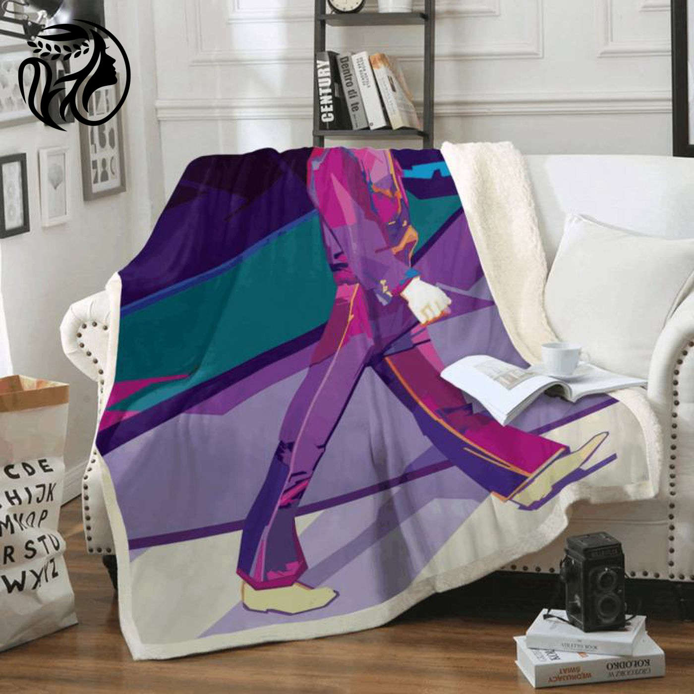 Beatles Rock Band Fleece Blanket: George Harrison Abbey Road - Cozy Music-inspired Bedding