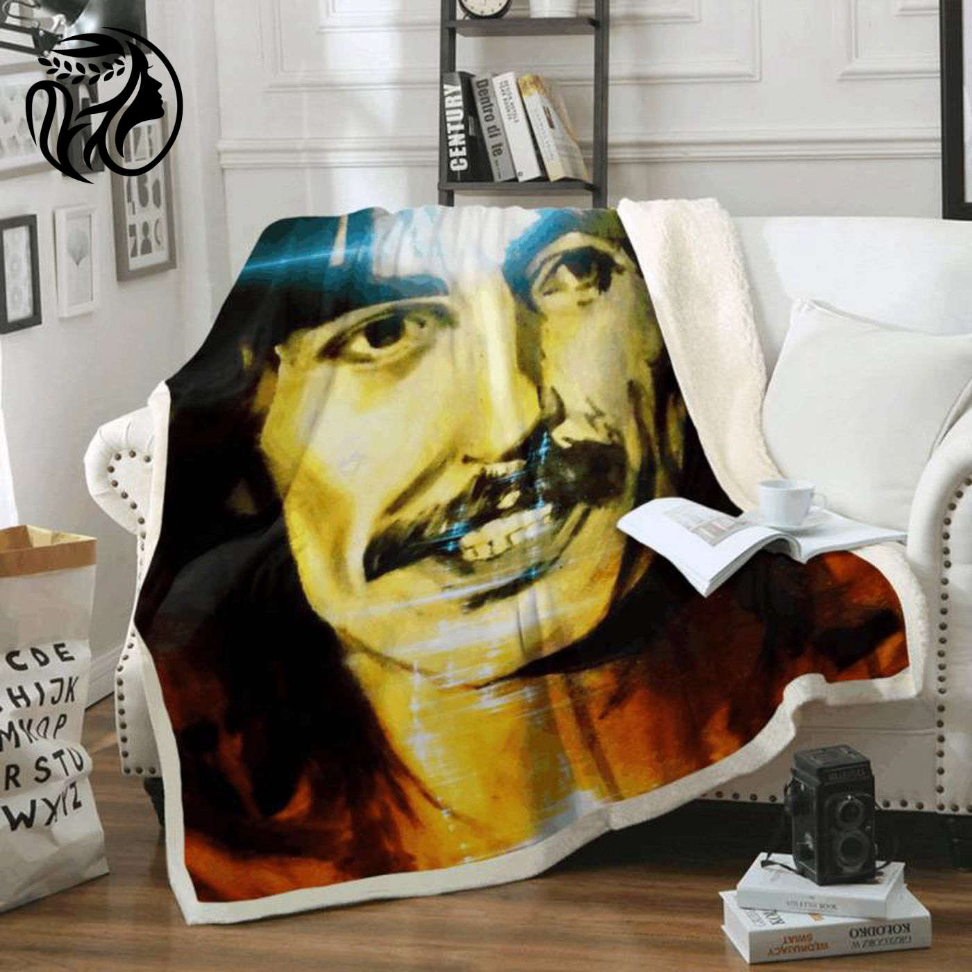 Stay Warm with George Harrison & The Beatles Fleece Blanket – English Rock Band Memorabilia
