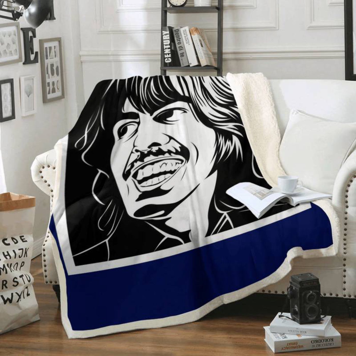 George Harrison Let It Be Beatles Art Fleece Blanket: Cozy Tribute to the Iconic Band!