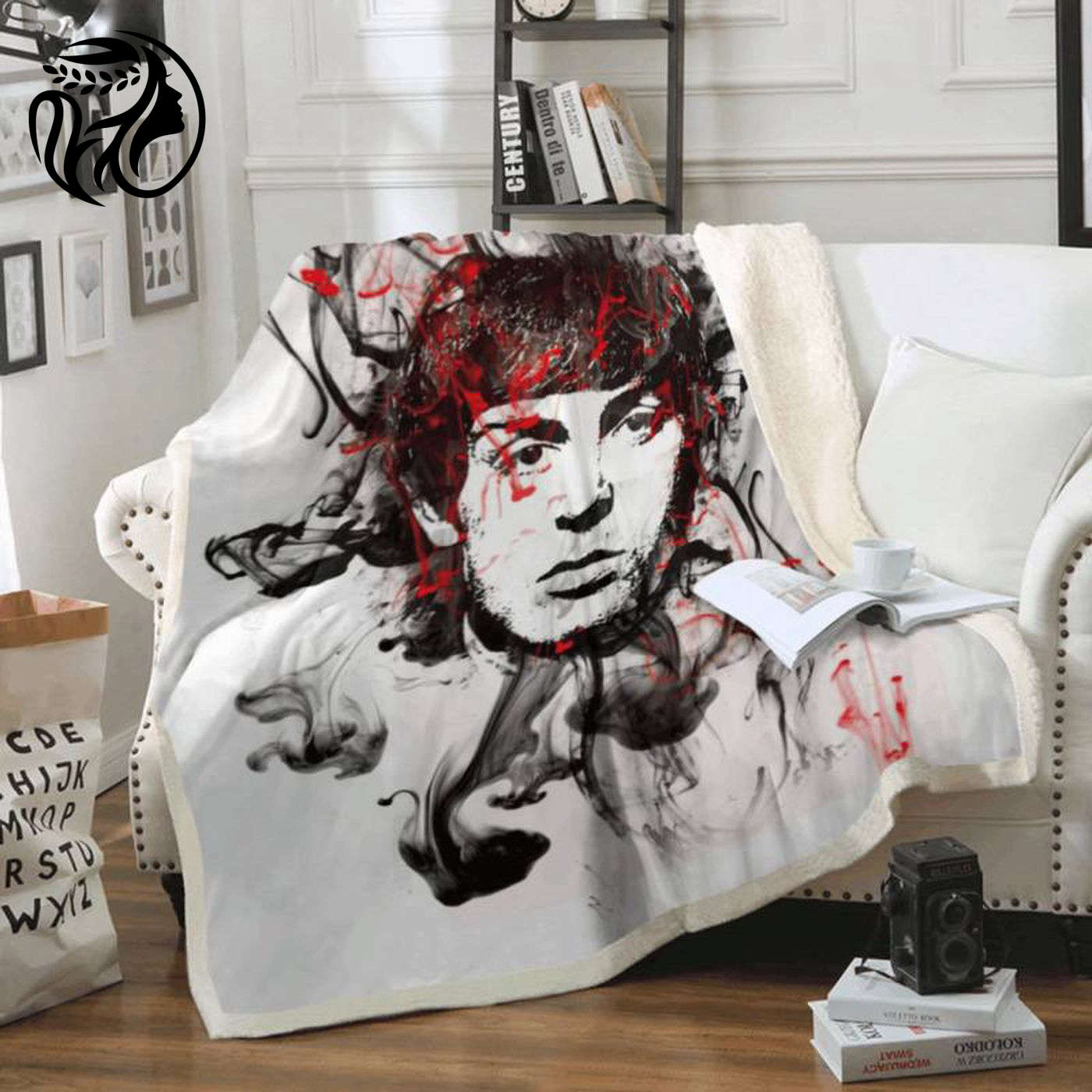 George Harrison Beatles Fans Fleece Blanket – The Legendary Band s Iconic Tribute for Ultimate Comfort