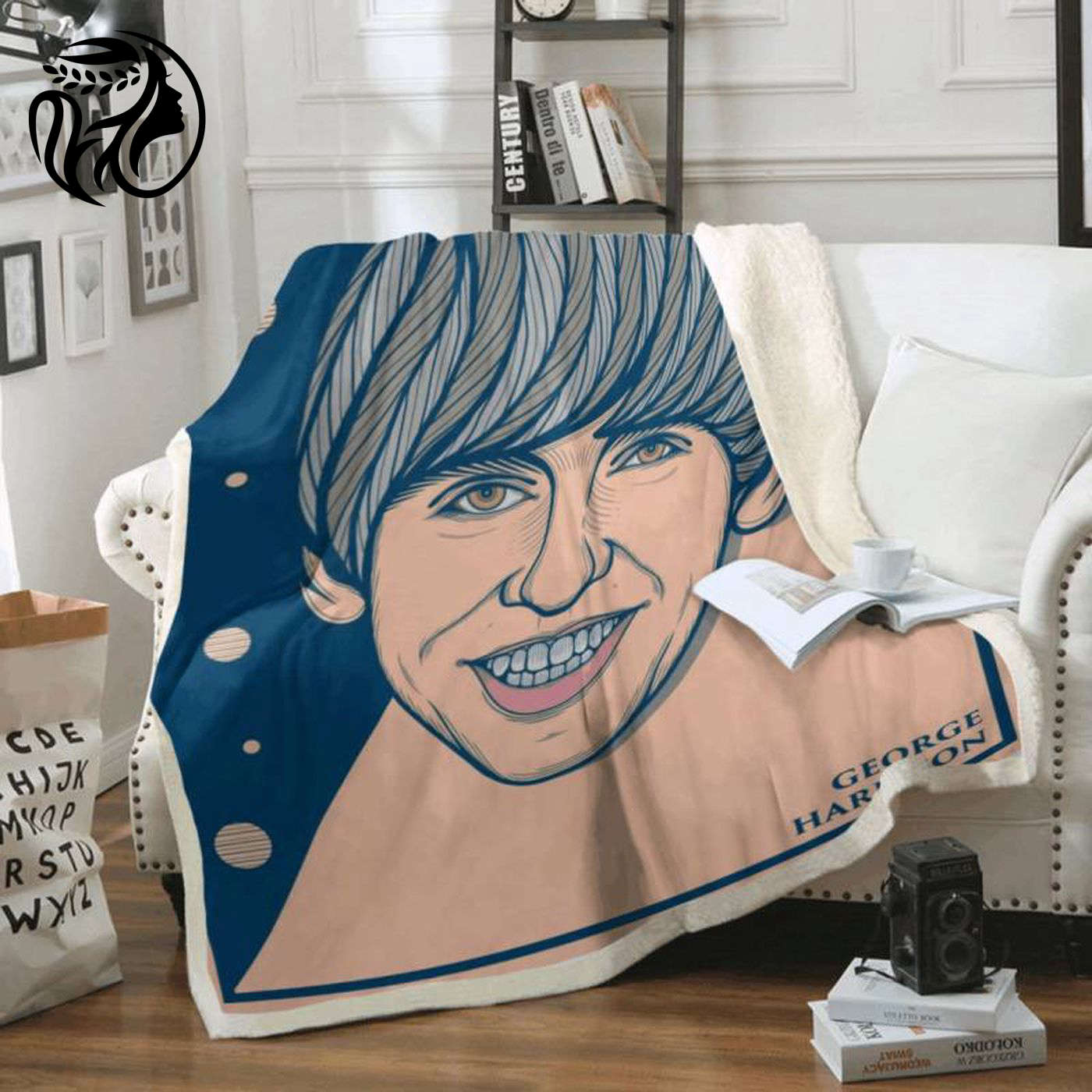 George Harrison Beatles Fleece Blanket: A Must-Have for Fab Four Fans!