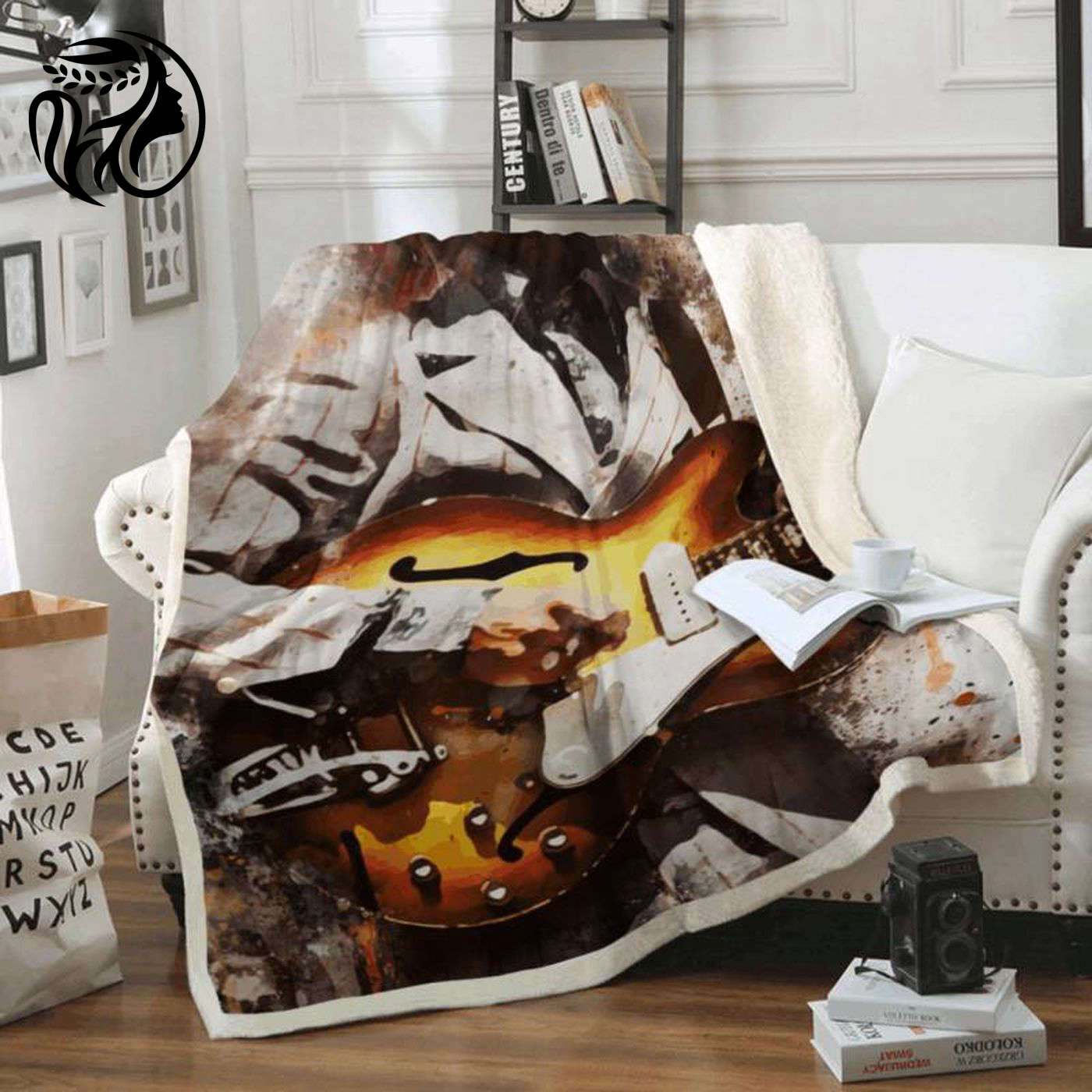 George Harrison Beatles Rock Band 1960 Pop Art Fleece Blanket: Cozy Tribute to the Legendary Icon!