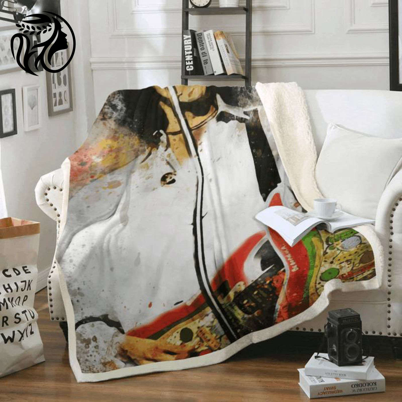 George Harrison Beatles Rock Band PopArt Fleece Blanket - Cozy Tribute for Fans!