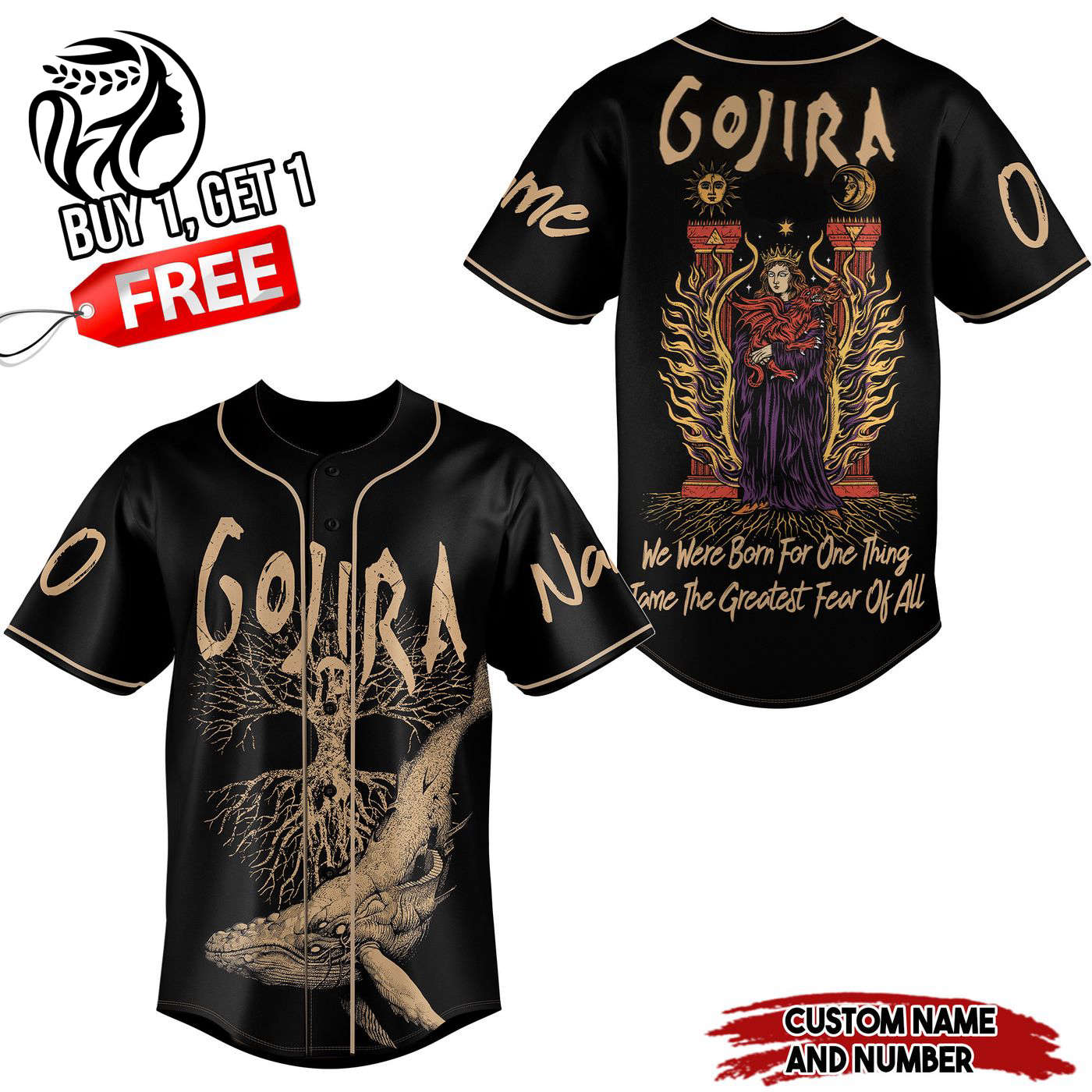 Gojira Band Baseball Jersey For Men Women And Kids Gift
