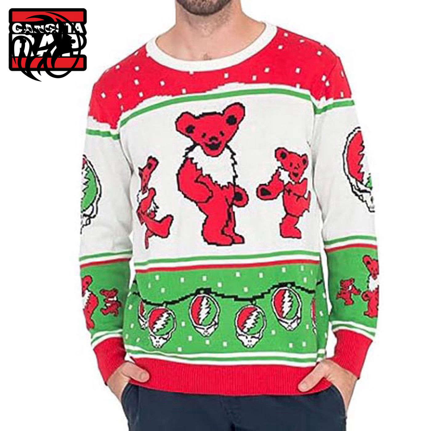 Grateful Dead Bears Steal Dancing Ugly Sweater