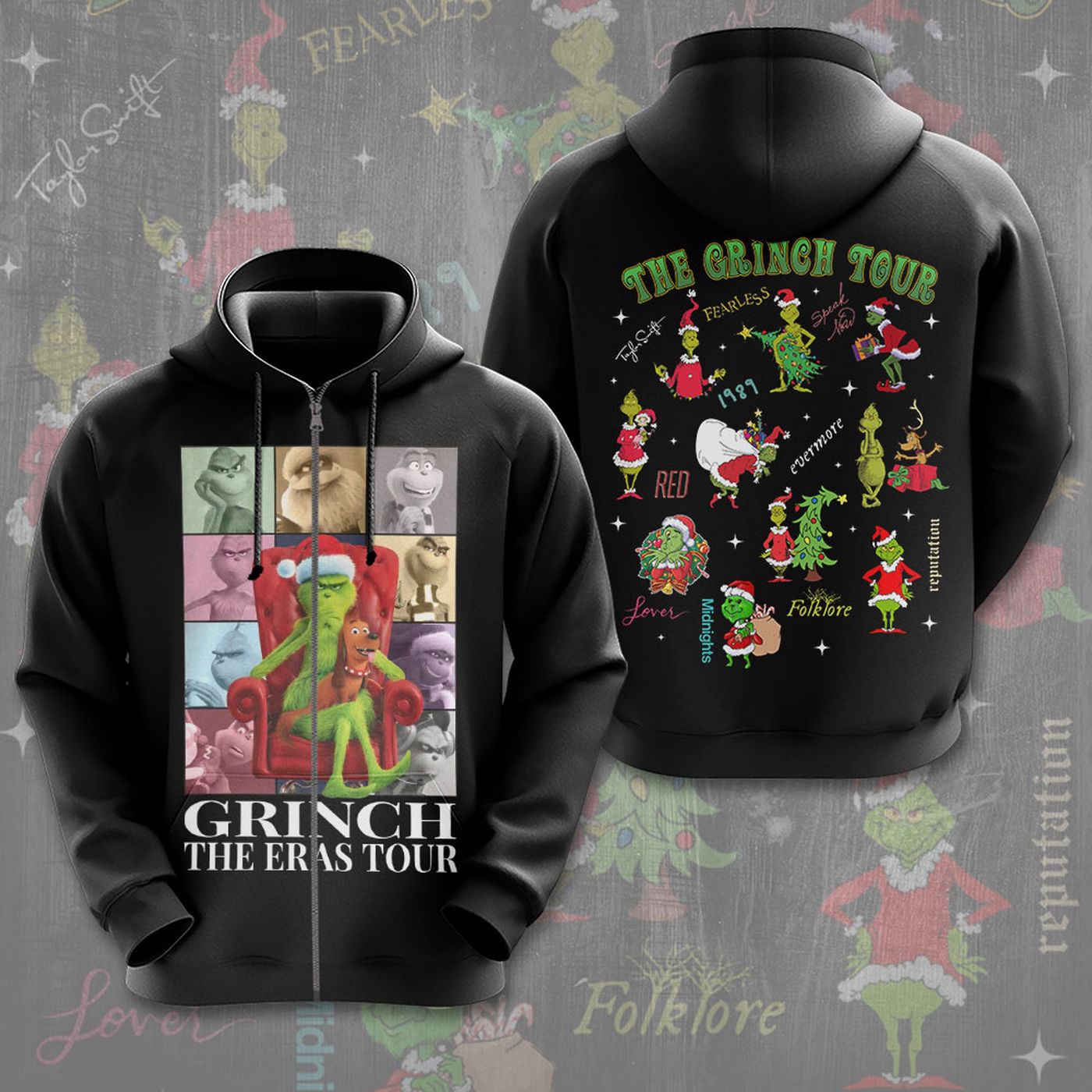 Grinch x Taylor Swift GiftD 3D T-Shirt – Sweatshirt – Hoodie: Unique Holiday Gift for Fans!