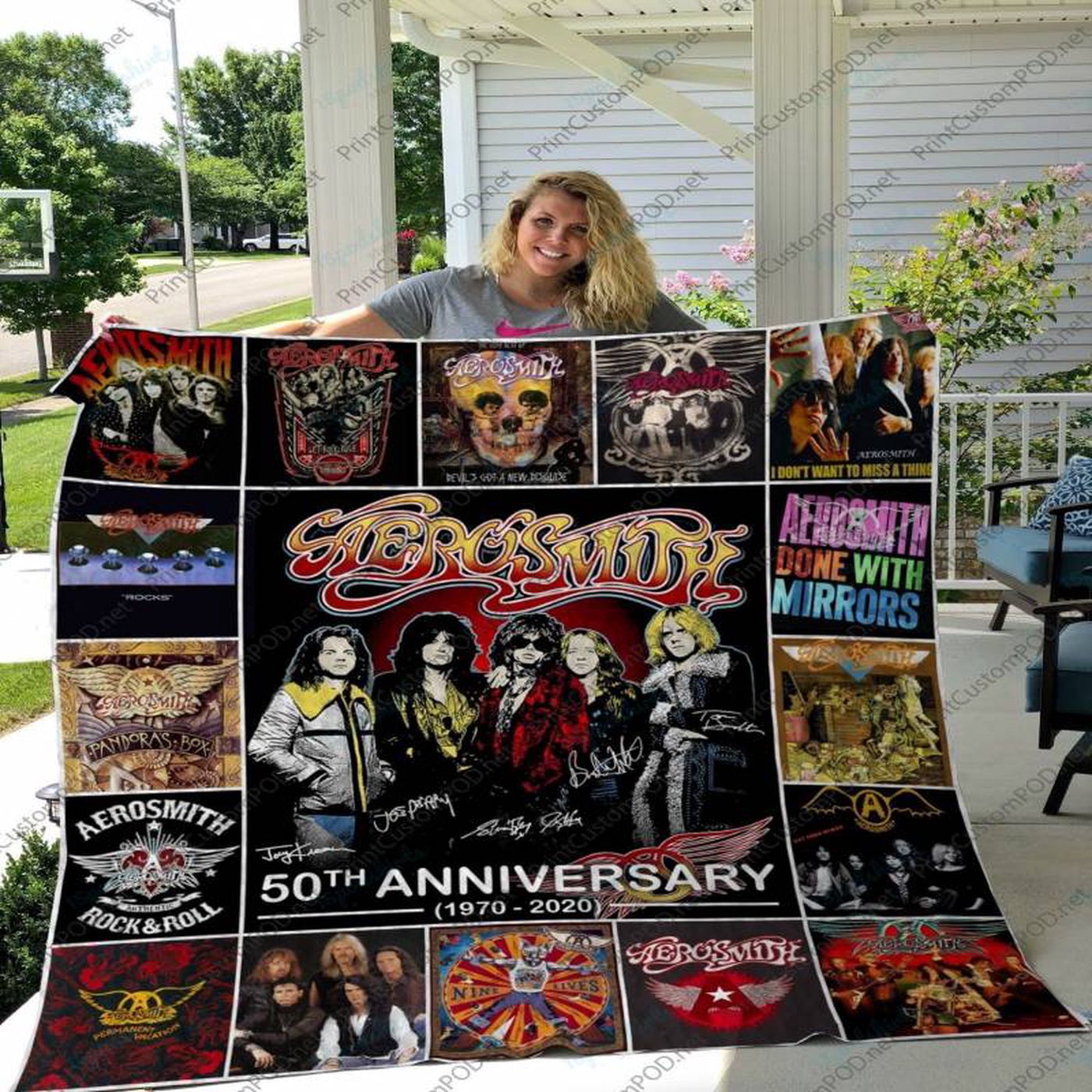 H Aerosmith Quilt Blanket: Rock Your Home Decor with Iconic Band Memorabilia!