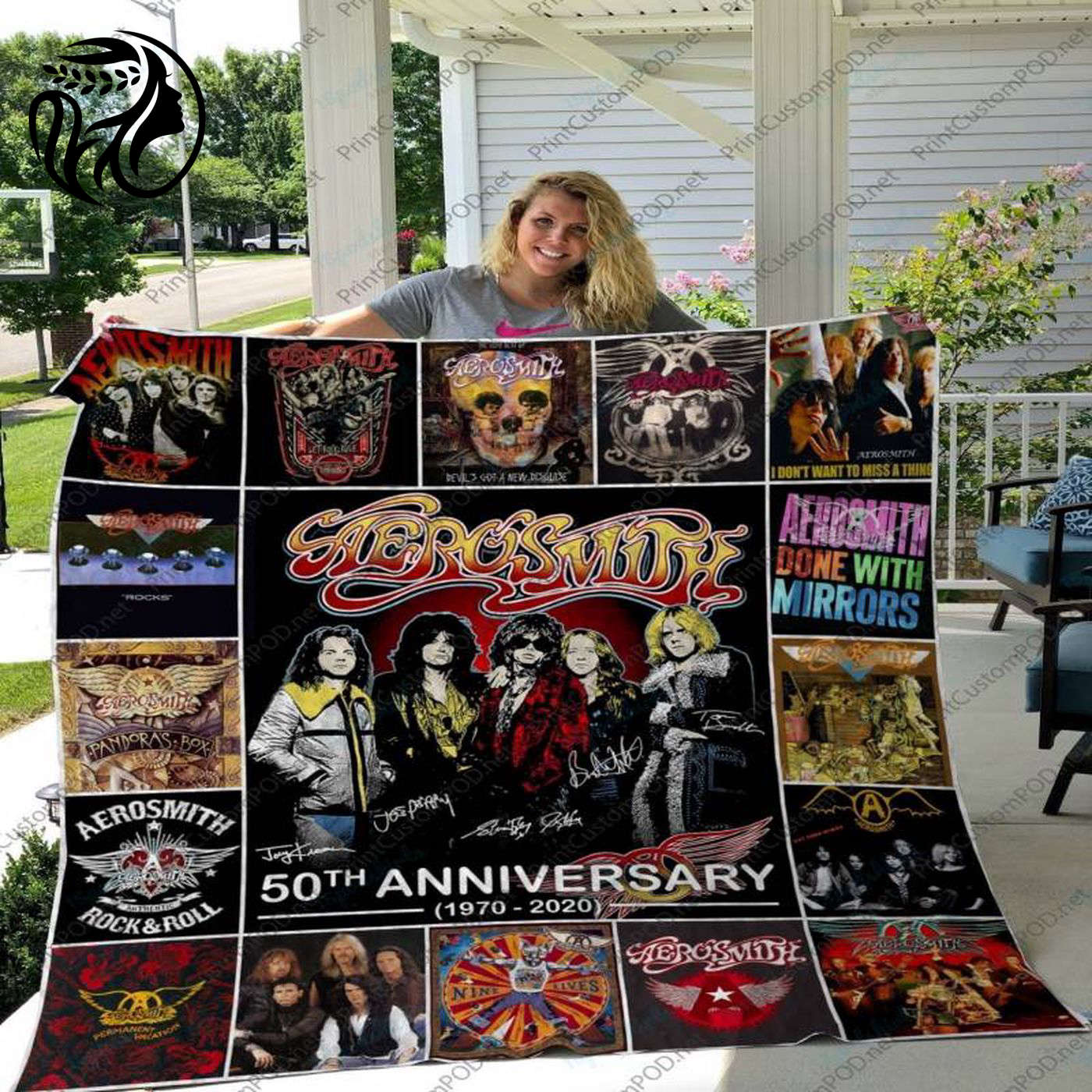 H Aerosmith Quilt Blanket: Rock Your Home Decor with Iconic Band Memorabilia!