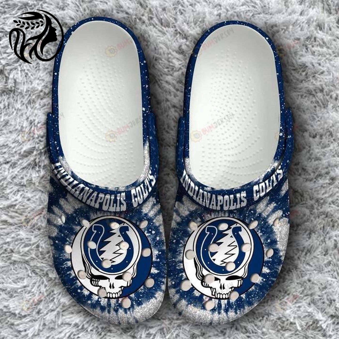 Indianapolis Colts Grateful Dead Crocs Crocband Clog Shoes