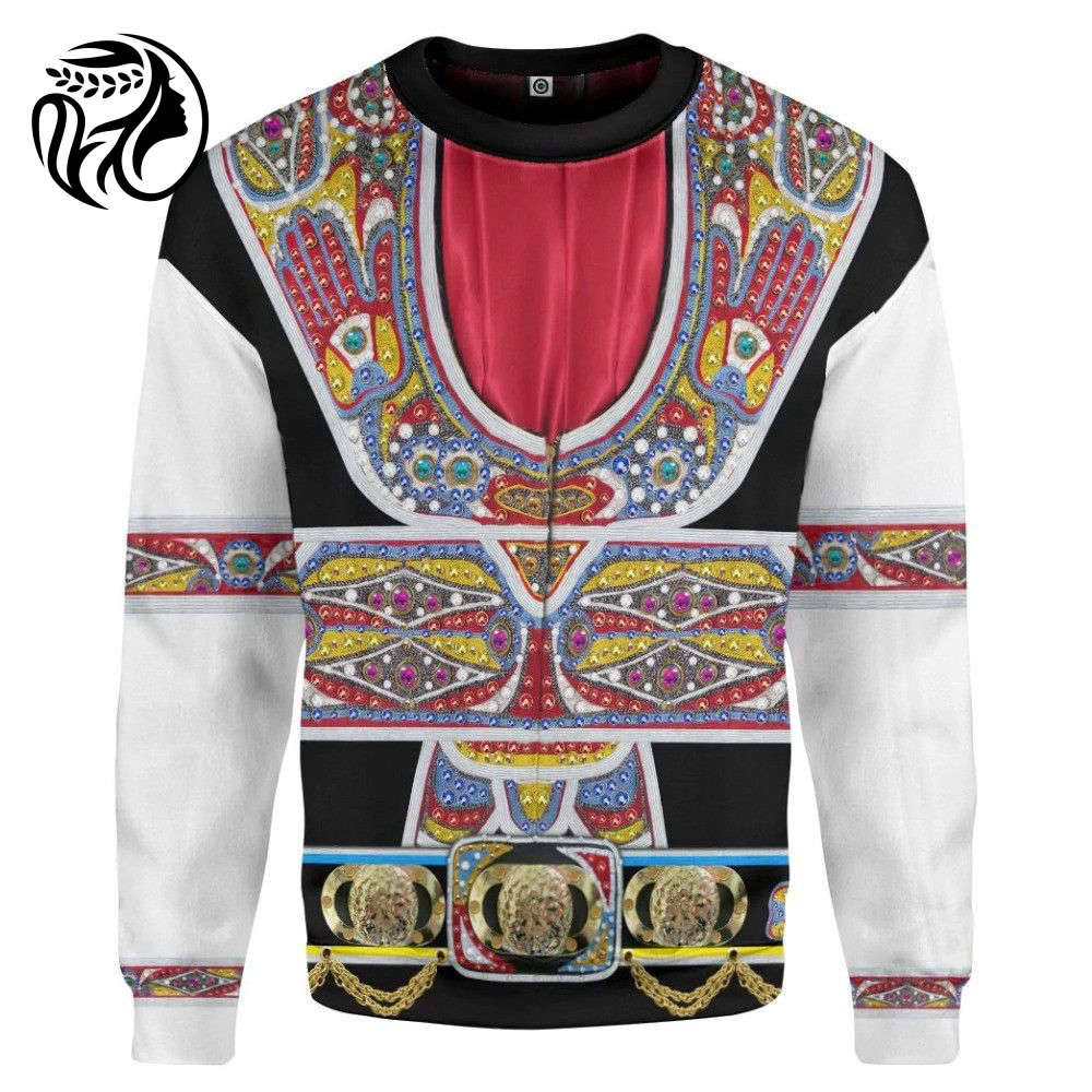 Inspired By Elvis Presley Gypsy Cosplay Costume Custom All Over Print Hoodie , Sweatshirt T-Shirt Tracksuit 3D All Over Printed Sweatshirt