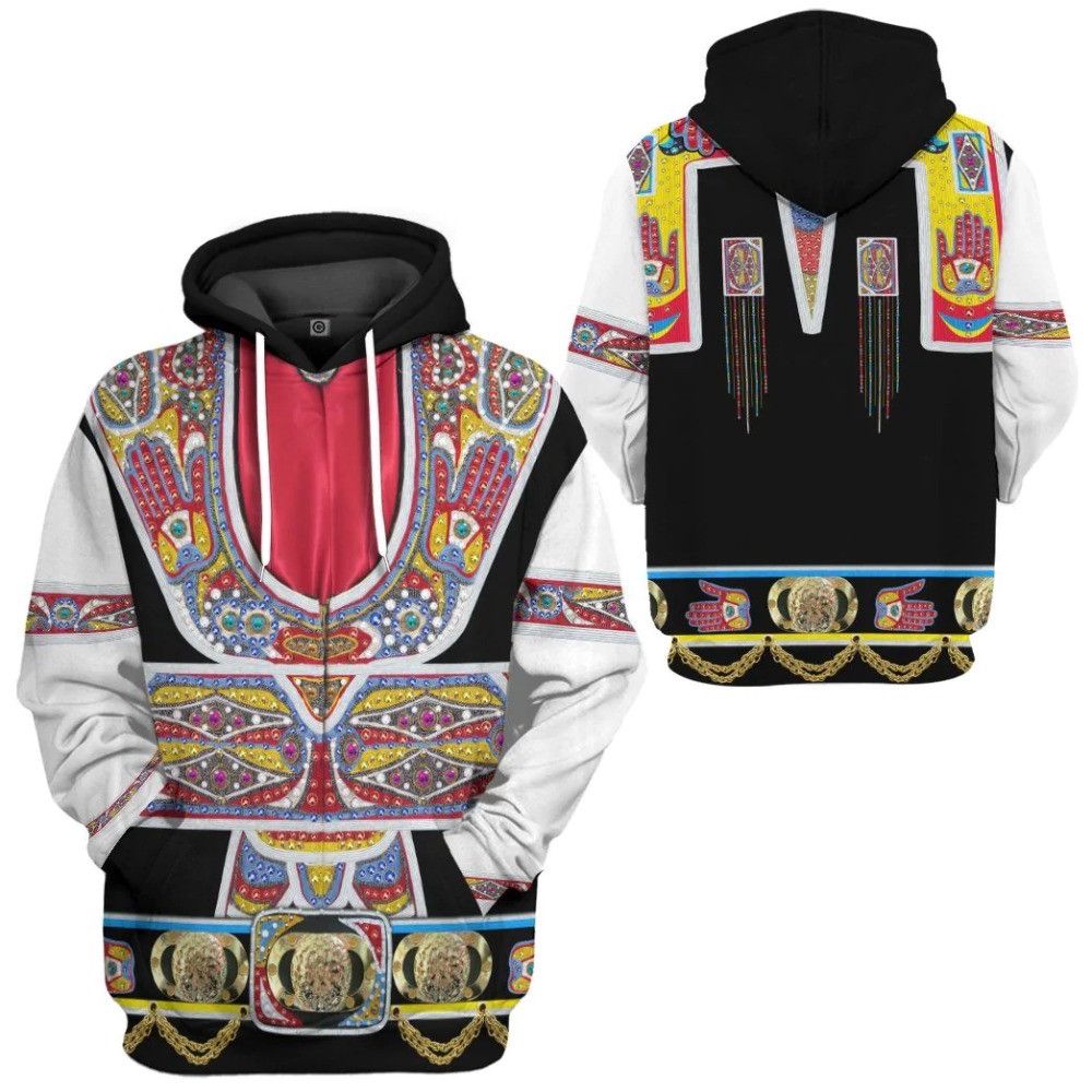 Inspired By Elvis Presley Gypsy Cosplay Costume Custom All Over Print Hoodie , Sweatshirt T-Shirt Tracksuit 3D All Over Printed Unisex Hoodie