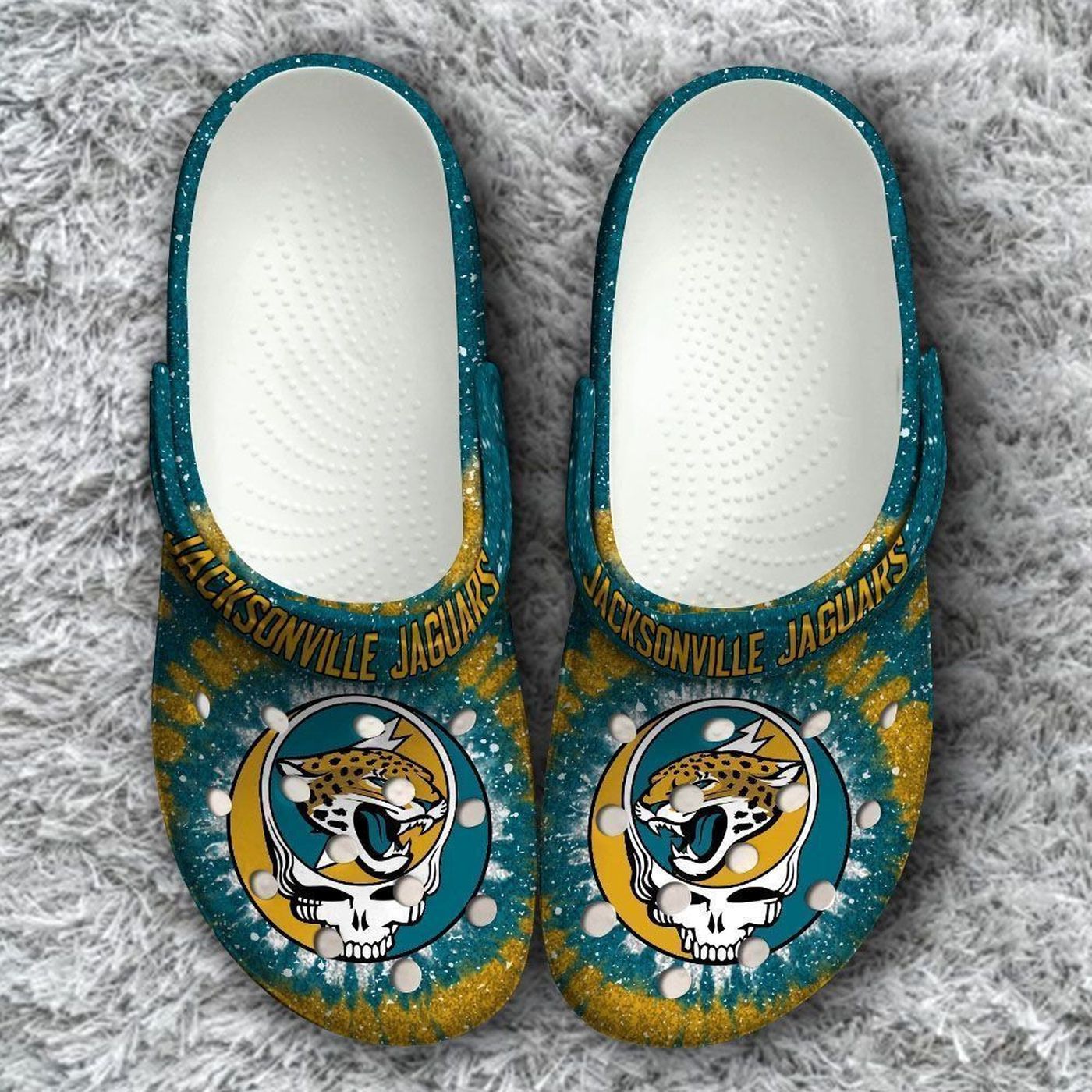 Jacksonville Jaguars Grateful Dead Classic Unisex Classic Clogs For Fans Unisex Gifts 2024