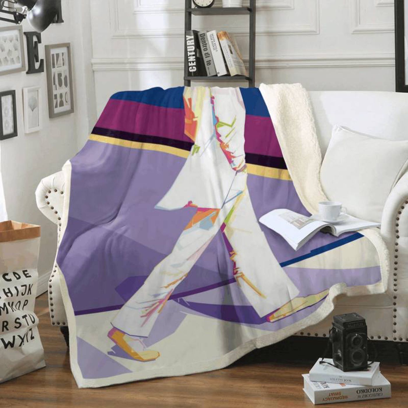 Beatles Rock Band Fleece Blanket – John Lennon Abbey Road: Cozy Tribute for Music Lovers