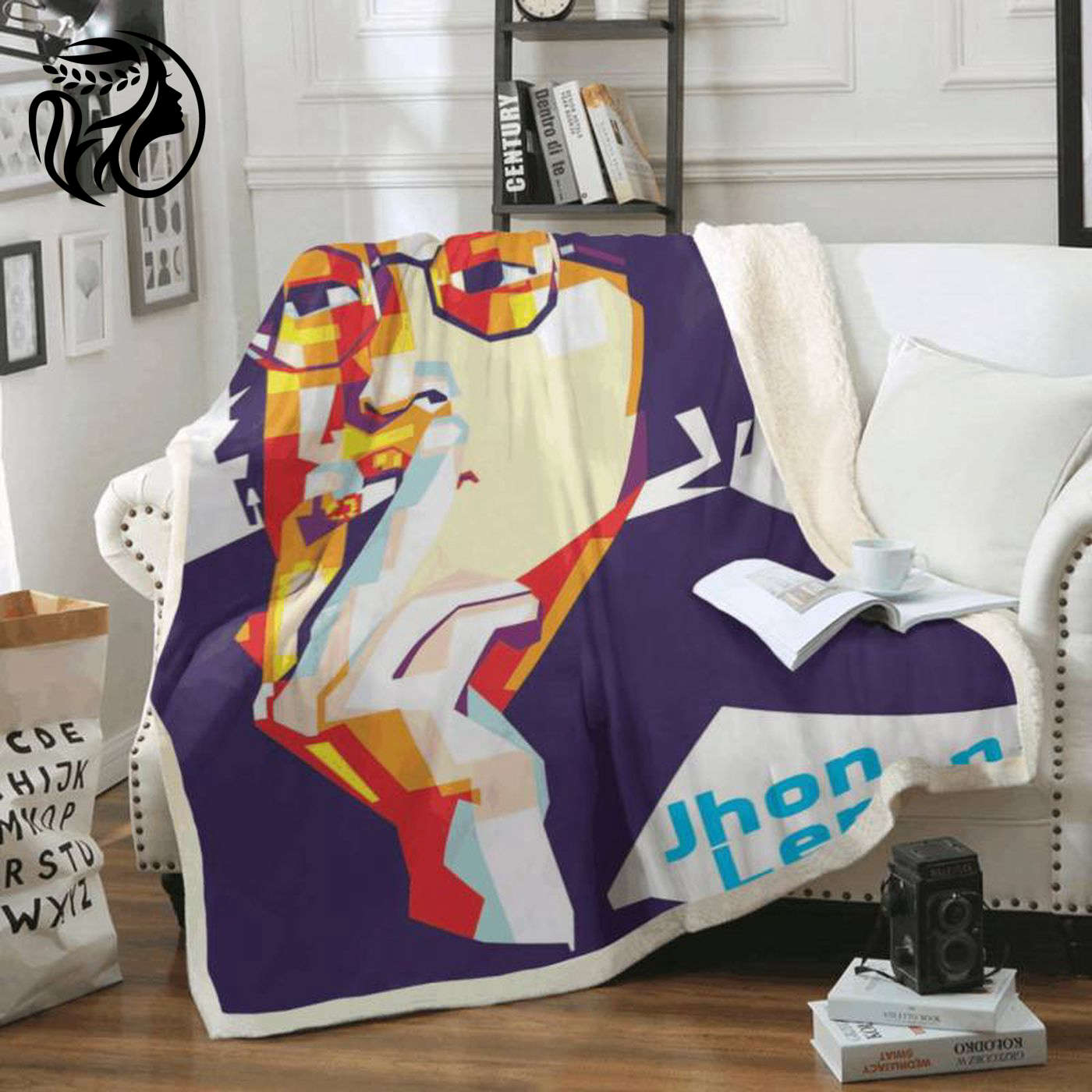 Cozy up with John Lennon - The Beatles Band Fleece Blanket for English music enthusiasts