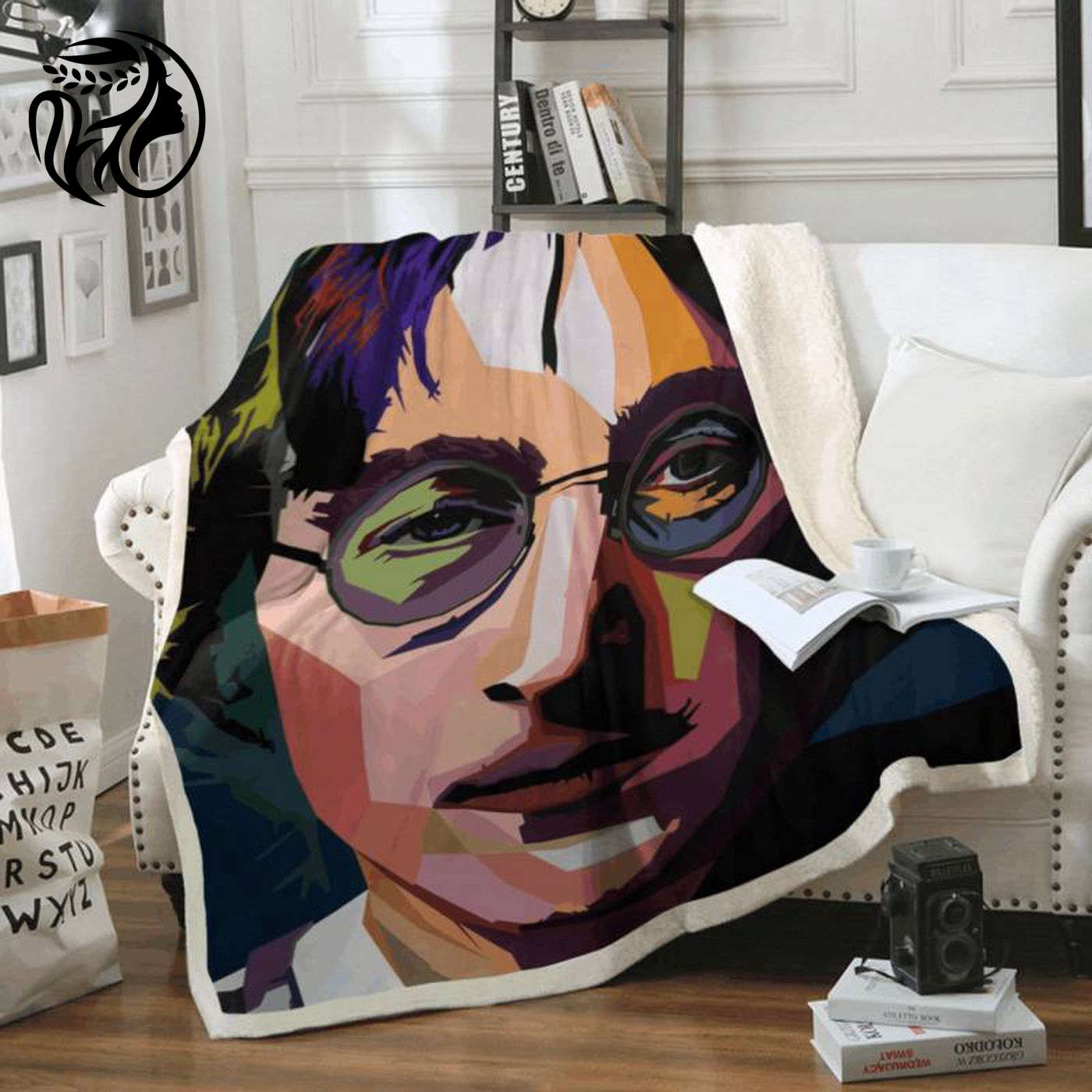 Beatles Art Fleece Blanket: John Lennon s Iconic Liverpool Band Tribute