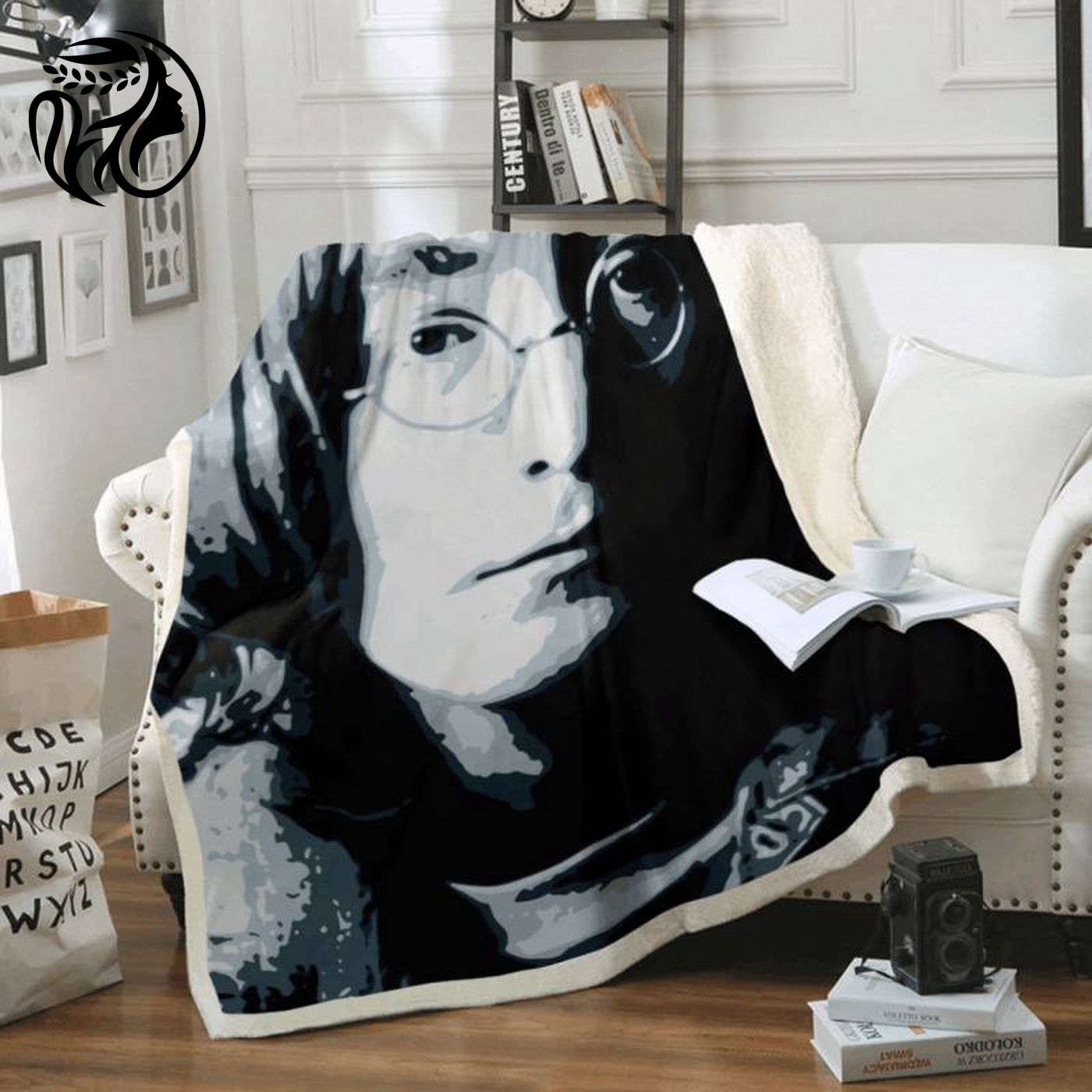 Cozy up with the John Lennon Beatles Fleece Blanket a Nostalgic Icon of Liverpool s Legendary Band!