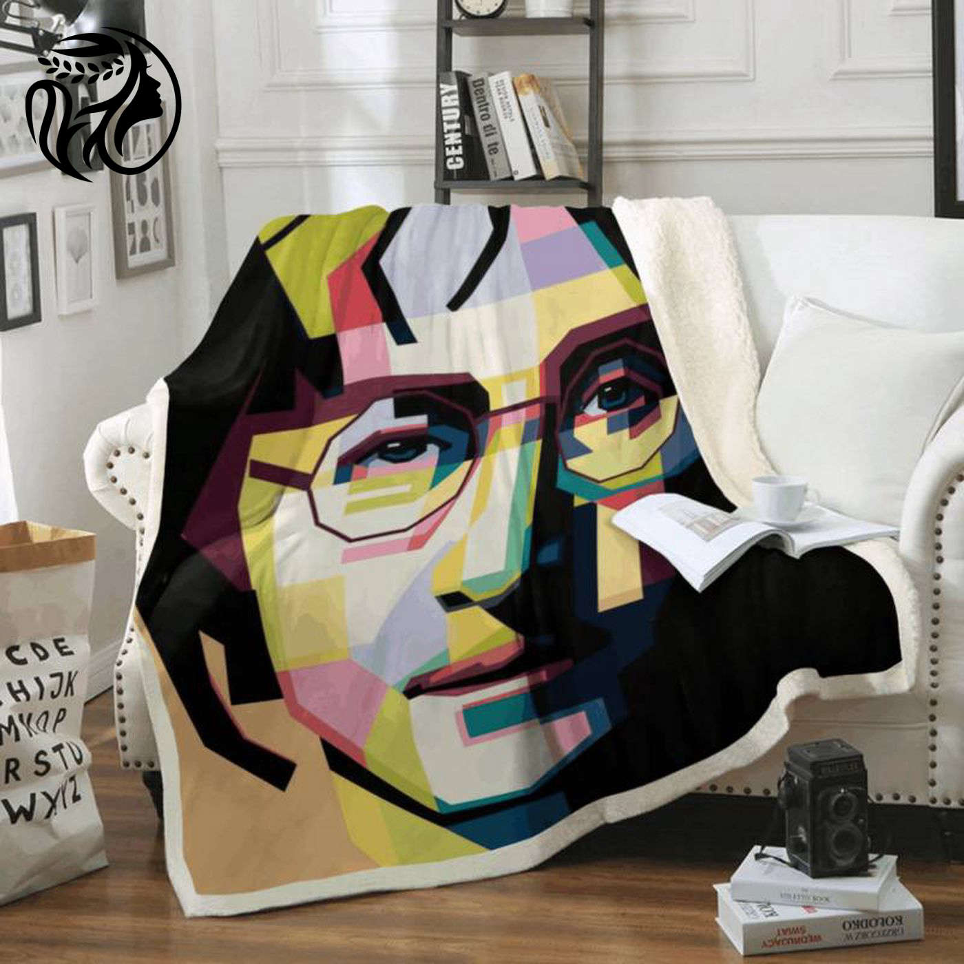 John Lennon Beatles Fans Fleece Blanket – Iconic Liverpool Band Memorabilia
