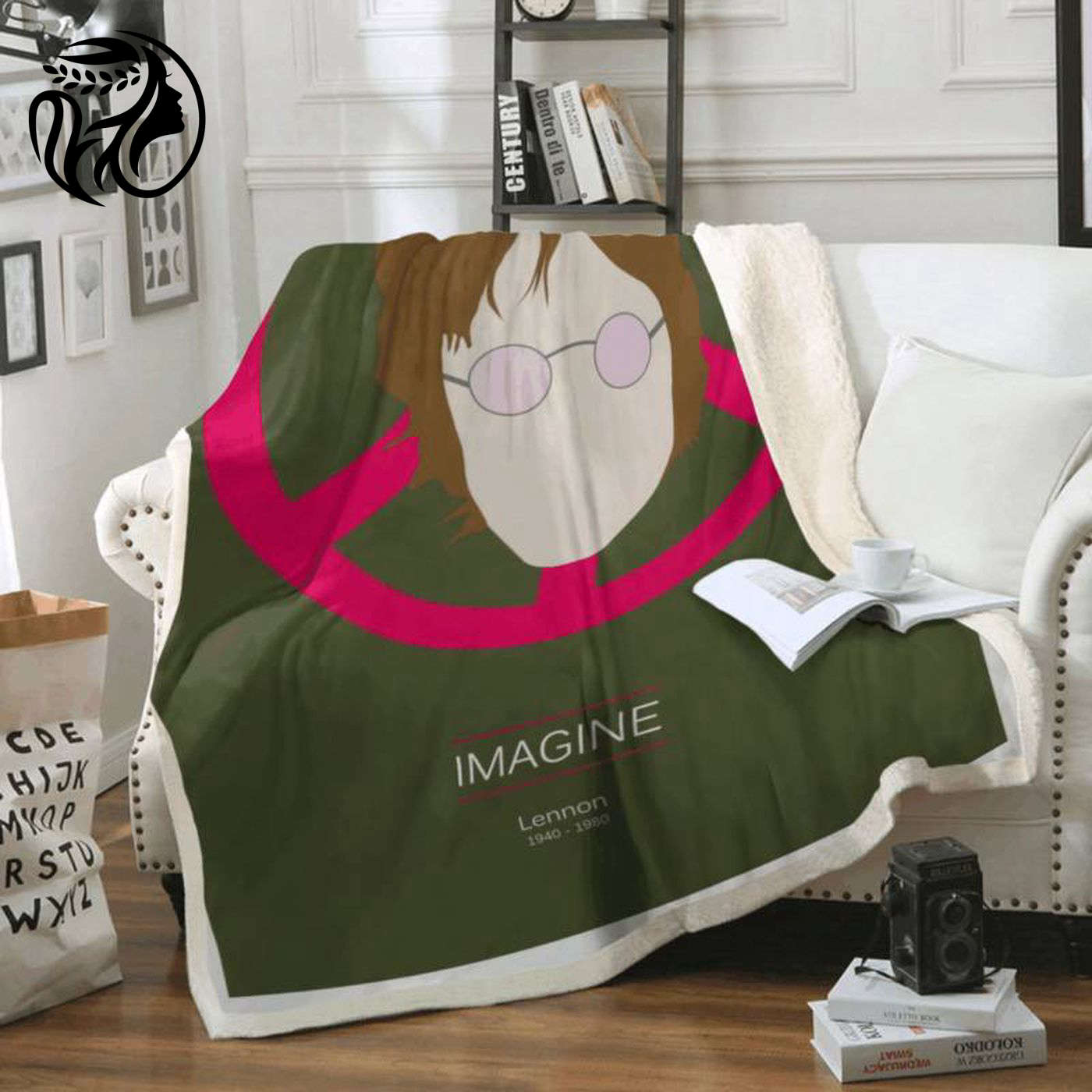 Imagine John Lennon Beatles Art Fleece Blanket: Cozy Tribute to Iconic Music Perfect for Fans & Collectors!