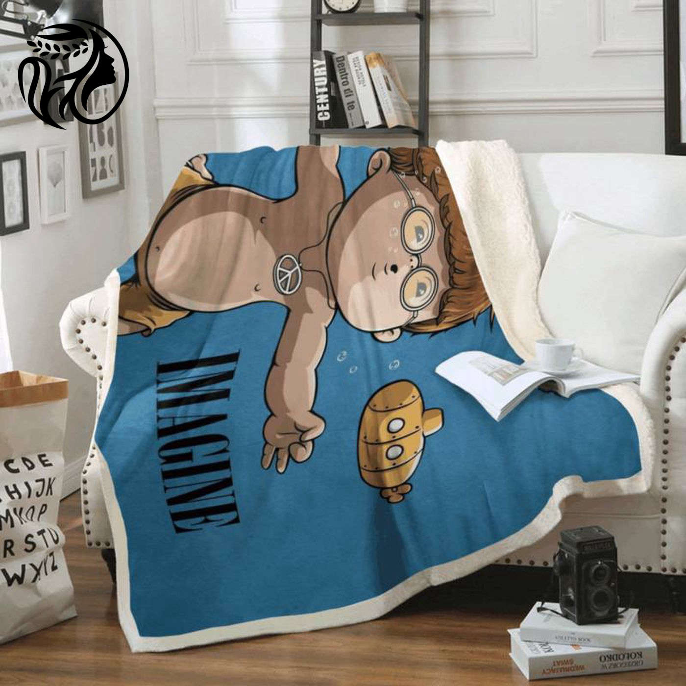 Cozy Up with John Lennon s Imagine Beatles Fleece Blanket – A Must-Have for Music Lovers!