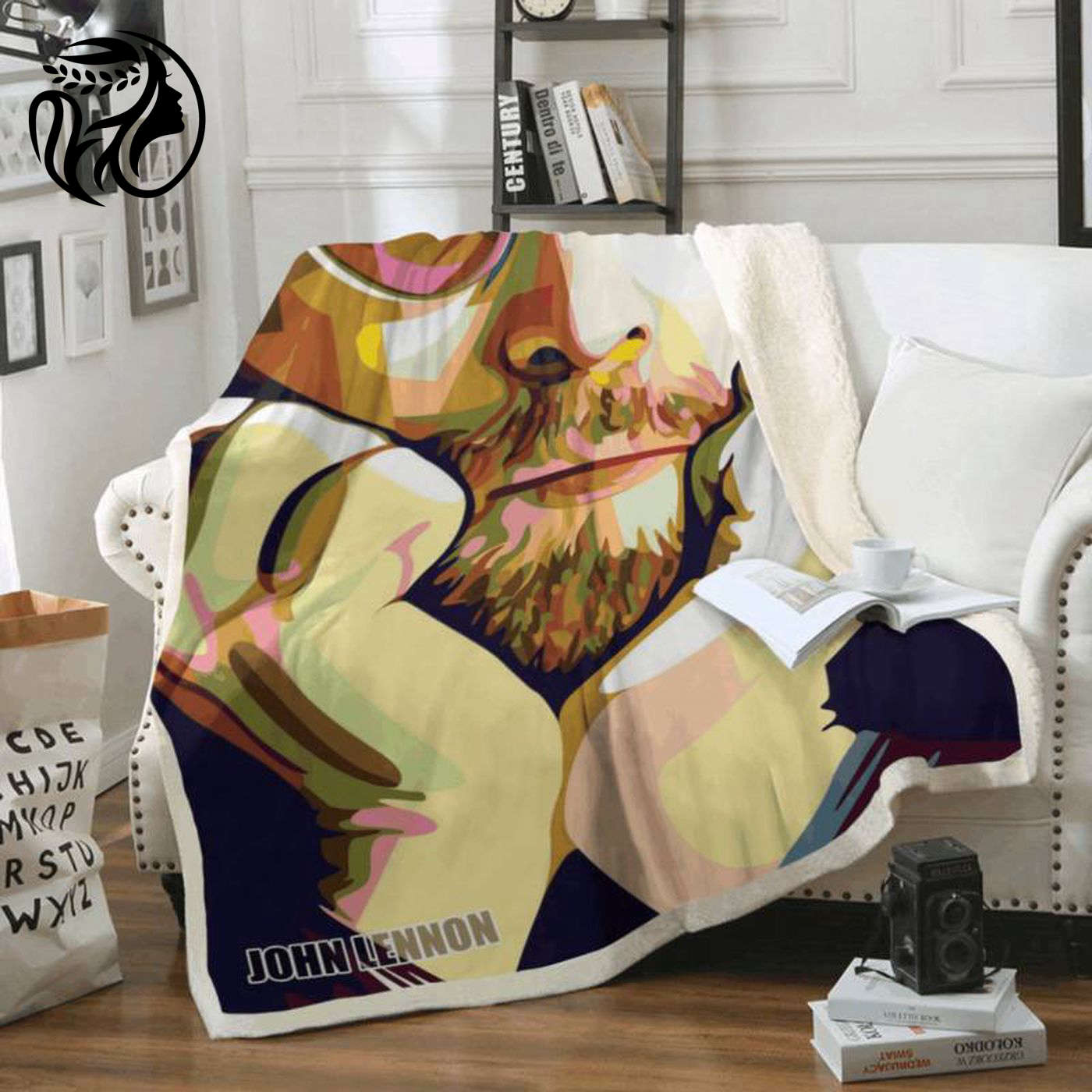 Beatles Fleece Blanket – Embrace the John Lennon Rock Band 1960 Vibe!