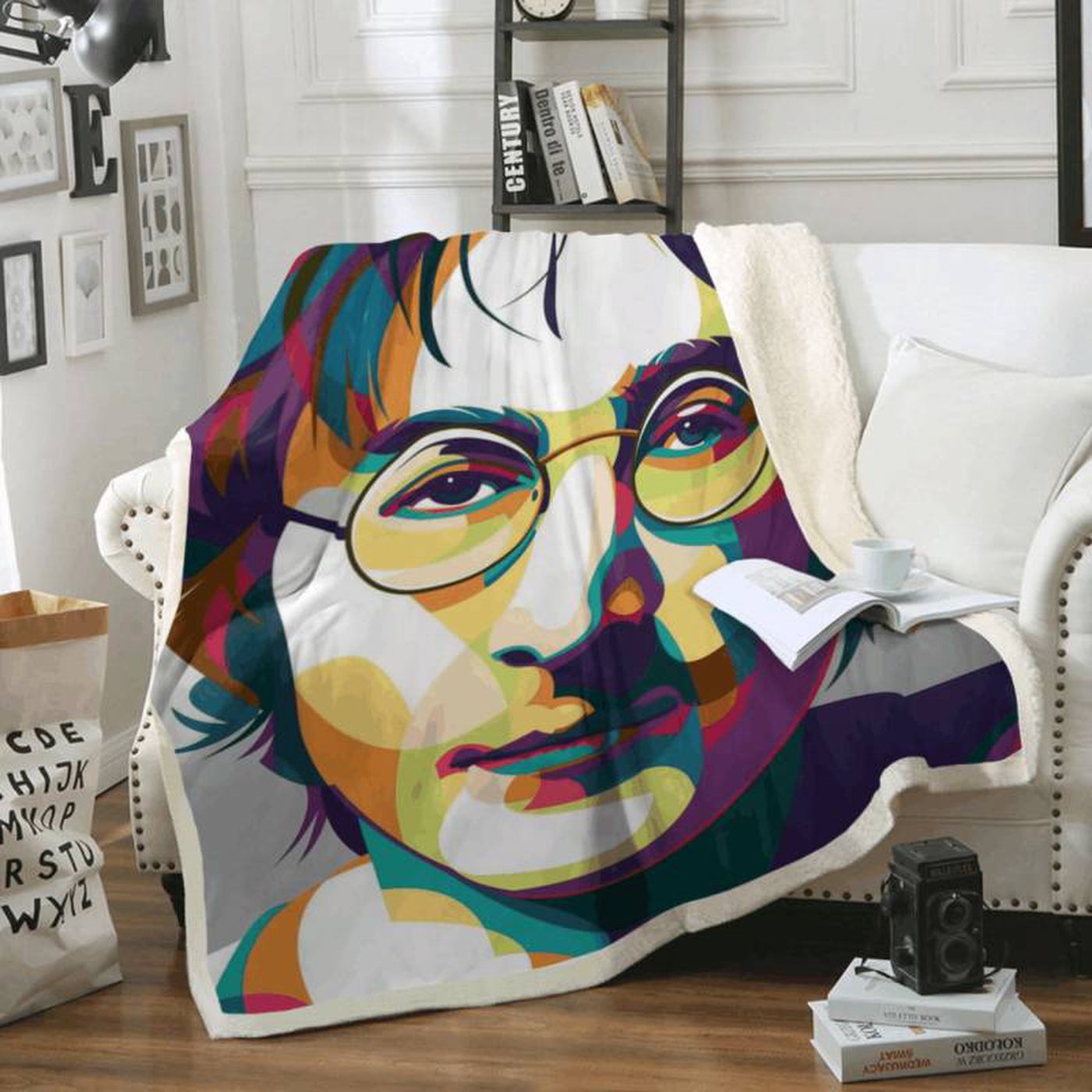 John Lennon Beatles Art Fleece Blanket – A Day in the Life: Cozy & Stylish Throw