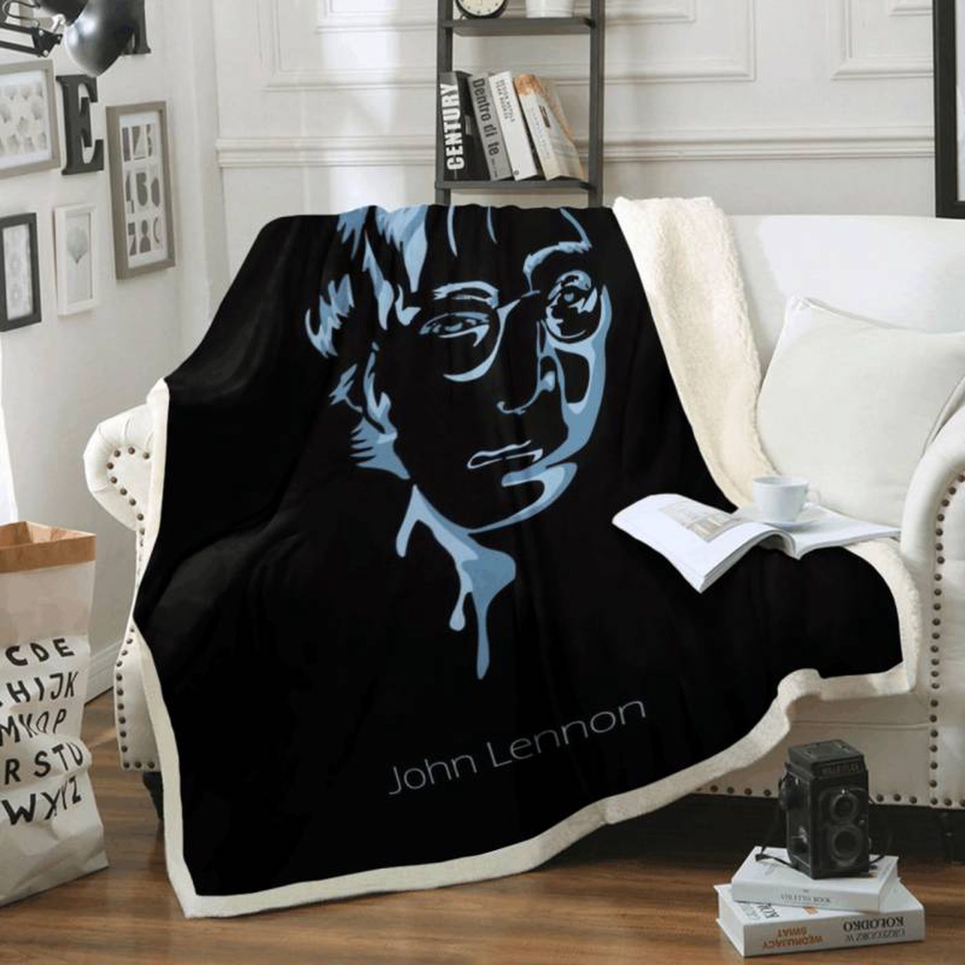 John Lennon Beatles Come Together Art Fleece Blanket: Cozy Tribute to Iconic Music Perfect Gift Idea