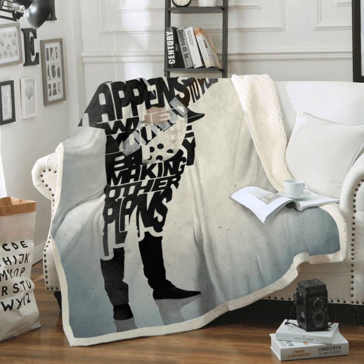 John Lennon Beatles Eleanor Rigby Fleece Blanket – Artistic Tribute to Iconic Song with Soft Warmth